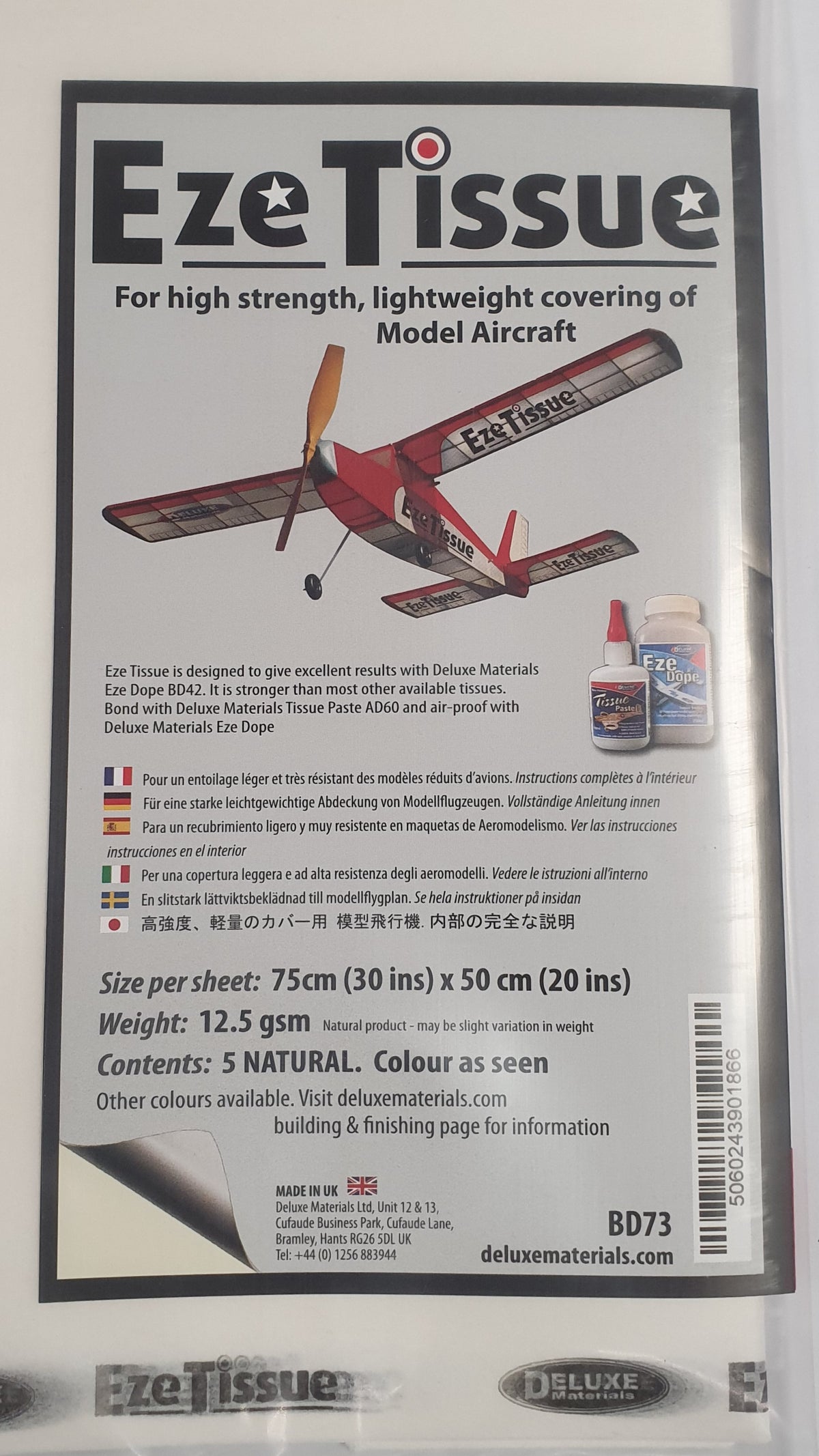 DELUXE MATERALS Eze Tissue BD73 – Tony Green Steam Models