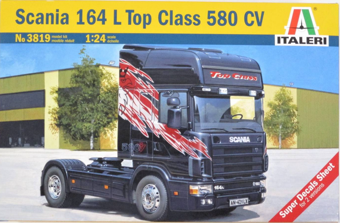 Italeri Scania 164 Top Class 580 CV 1/24th Scale Plastic Kit - 3819