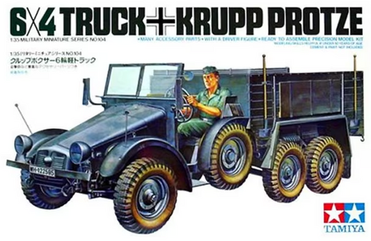 Tamiya 1/35th Krupp Protze 6x4 Truck - 35104 (Part Built Plastic Model Kit)